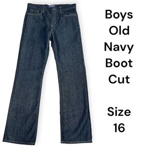 Old Navy Boys size 16 loose boot cut jeans adjustable waist